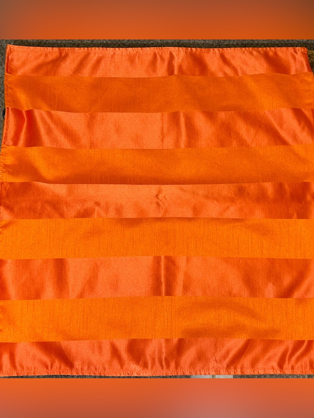 Set of 5 IKEA Henrika Orange Striped Satin Pillow Covers - Picture 2 of 5